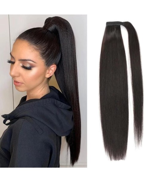 Hufeisenponytail Black Ribbon Remy Haare gerade en ligne