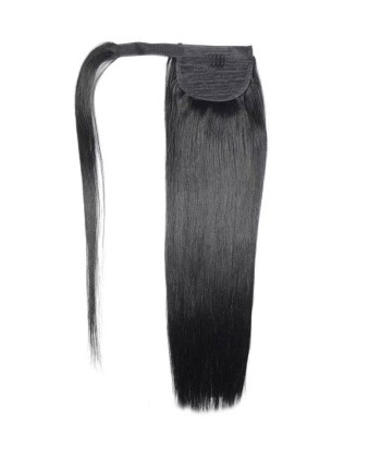 Hufeisenponytail Black Ribbon Remy Haare gerade en ligne