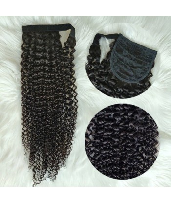 Hufeisenponytail Schwarz Magie Remy Hair Afro lockig Faites des économies