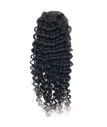 Schwarzer Pferdeschwanz -Pferdeschwanz mit Remy Hair Deep Wave Cord Venez découvrir notre 