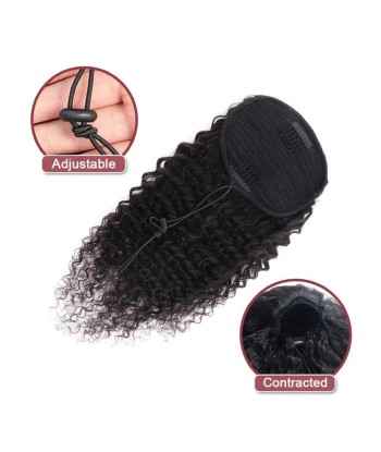 Schwarzer Pferdeschwanz -Pferdeschwanz mit Remy Hair Deep Wave Cord Venez découvrir notre 