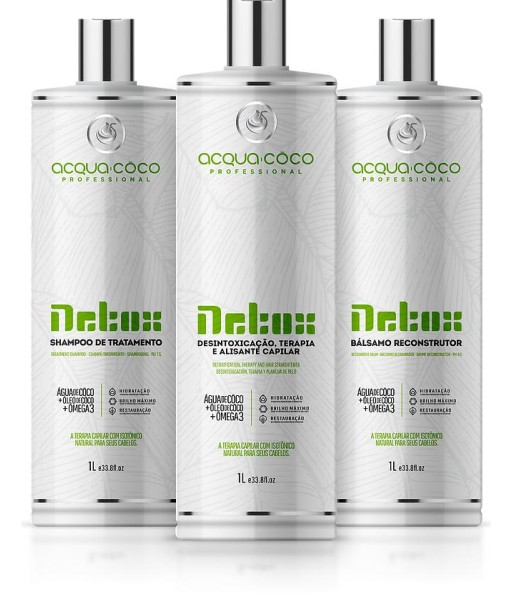 Detox - Désintoxication des cheveux et réduction du volume:Lot de 3 pièces offre 