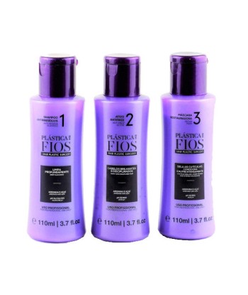 Mini kit lissage brésilien Cadiveu - Plastica dos fios 3x110ml livraison gratuite