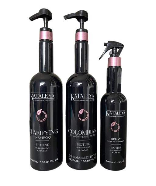 Lissage Colombien KATALEYA - Pack 3 produits 2x1L+spray miroir 500ml Economisez 