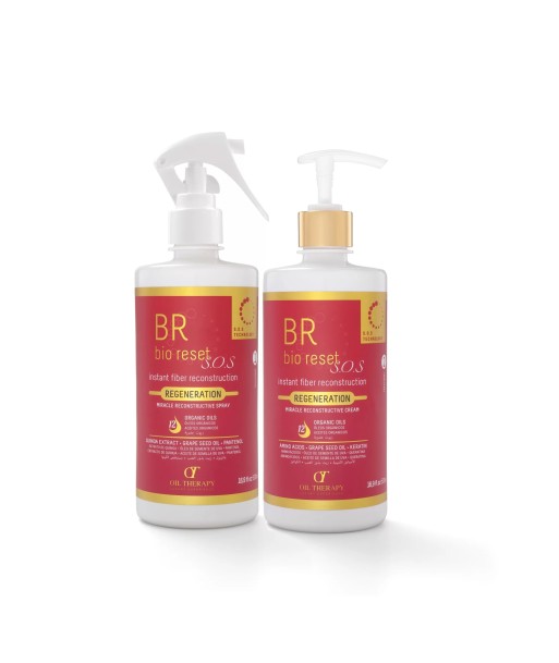 Pack soin reconstruction - Bio reset S.O.S Sleeker Plus 2x500ml la colonne vertébrale