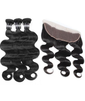 3 Paquets de Tissage + Lace Frontal Body Wave 13x4 Faites des économies