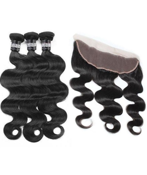 3 Paquets de Tissage + Lace Frontal Body Wave 13x4 Faites des économies