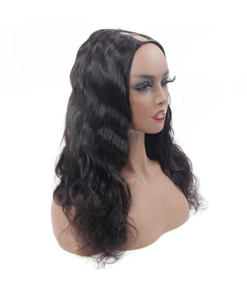 Perruque U-Part Body Wave Brun Foncé en linge