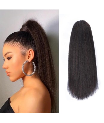 Queue de cheval Ponytail  Noir à Pince Naturel Remy Hair Yaki Straight france