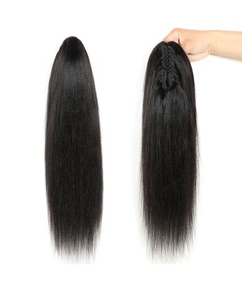 Queue de cheval Ponytail  Noir à Pince Naturel Remy Hair Yaki Straight france