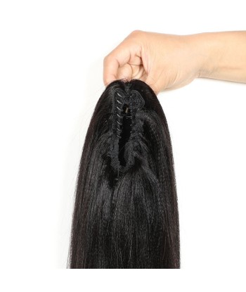 Queue de cheval Ponytail  Noir à Pince Naturel Remy Hair Yaki Straight france