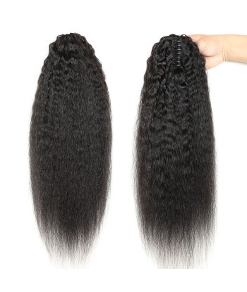 Queue de cheval Ponytail  Noir à Pince Naturel Remy Hair Kinky Straight l'évolution des habitudes 