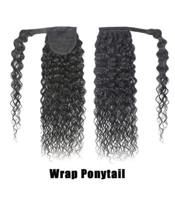 Queue de cheval Ponytail  Noir Ruban Magique Remy Hair Water Wave vous aussi creer 