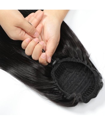 Queue de cheval Ponytail  Noir A Cordon Remy Hair Straight Profitez des Offres !