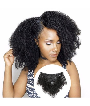 Kit Extensions à Clips Afro Curly Noir 120 gr français