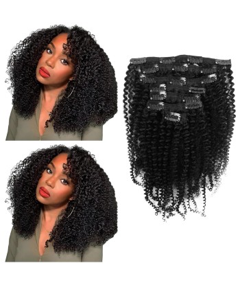 Kit Extensions à Clips Kinky Curly Noir 120 gr 50% de réduction en Octobre 2024