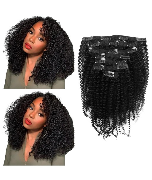 Kit Extensions à Clips Kinky Curly Noir 120 gr 50% de réduction en Octobre 2024