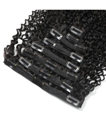 Kit Extensions à Clips Kinky Curly Noir 120 gr 50% de réduction en Octobre 2024