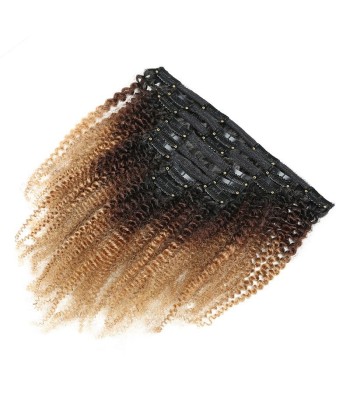 Kit Extensions à Clips Afro Curly Ombre Brun Chocolat Blond 120 gr de la marque