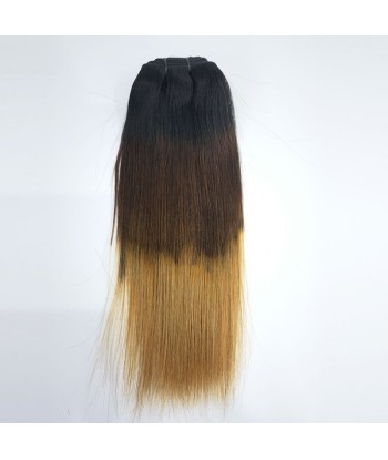 Kit Extensions à Clips Straight Ombre Brun Chocolat Blond 120 gr sur le site 