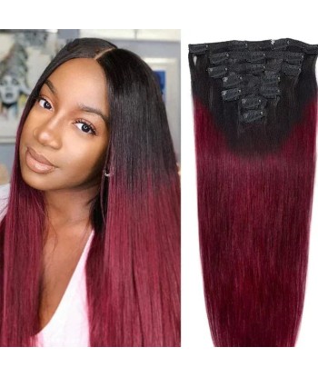 Kit Extensions à Clips Straight Ombre Brun Foncé 99J 120 gr les muscles