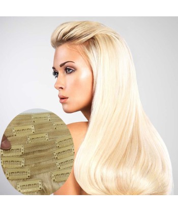 Kit Extensions à Clips Straight Blond Platine gr pas cher chine