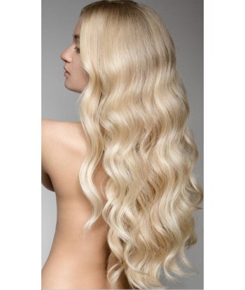 Kit Extensions à Clips Body Wave Blond Platine 120 gr Véritable concentré