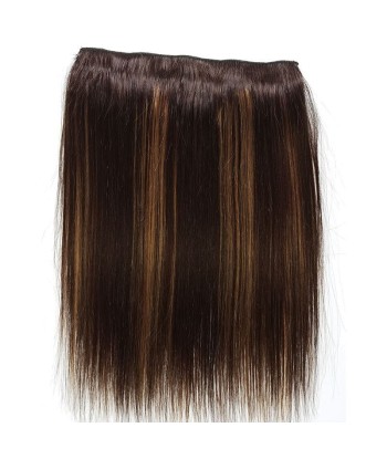 Extension à Clips Straight Chatain Méché Blond Mono Bande Maxi Volume brillant des détails fins