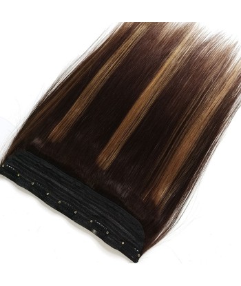 Extension à Clips Straight Chatain Méché Blond Mono Bande Maxi Volume brillant des détails fins