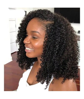 Perruque U-Part Kinky Curly Brun Foncé de votre