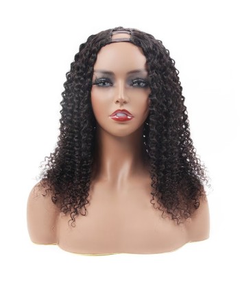 Perruque U-Part Kinky Curly Brun Foncé de votre