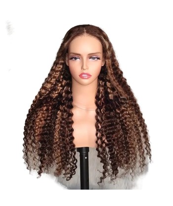 Perruque Deep Wave Chatain Méché Blond Sans Colle avec Dentelle Pré-Coupée Comment ça marche