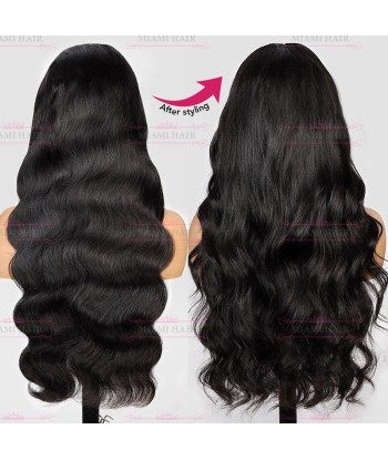 Perruques en Dentelle 13x4 BODY WAVE avec Effet Presque Double Drawn et Maximum de Volume en Cheveux Remy JUSQU'A -70%! 