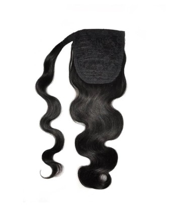 Qeue de cheval cheveux raides couleur noire naturelle JUSQU'A -70%! 