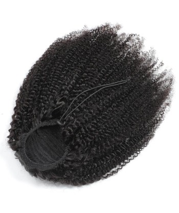 Schwarzer Pferdeschwanz Pferdeschwanz zum Remy Hair Afro Curly Kabel Economisez 