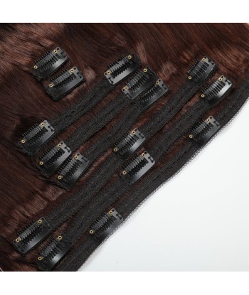 120 g Straight Chocolate Clip Extensions Kit, 4 les ligaments