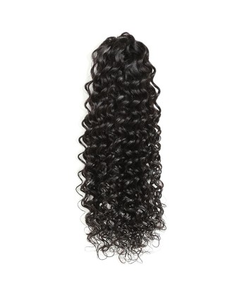 Cola de caballo de cola negra con alicates naturales Remy Hair Deep Wave le des métaux précieux