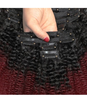 Extensiones de kit con clips afro rizados sombra oscura marrón oscuro 99J 120 gr Venez acheter