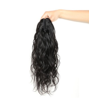 Coda di cavallo nera coda di cavallo con pinze naturali Remy Hair Body Wave Livraison rapide