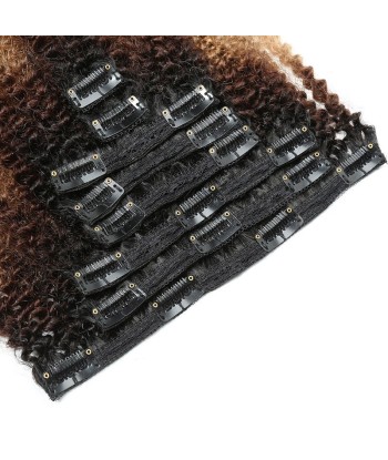 Estensioni del kit con clip di cioccolato bionda ricci afro 120 GR Ombra marrone Venez acheter