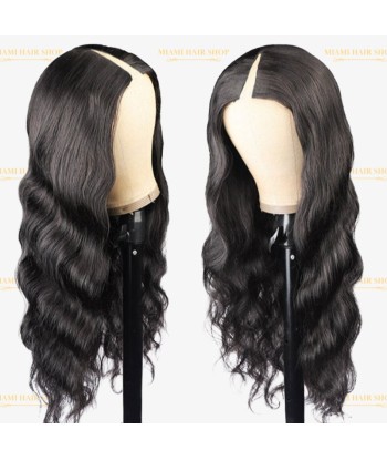 V-part body wave donkere brun pruik de votre