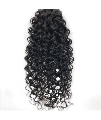 Zwarte paardenstaart paardenstaart met Remy Hair Water Wave Cord le concept de la Pate a emporter 