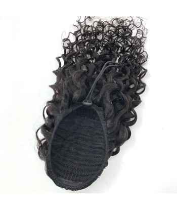 Zwarte paardenstaart paardenstaart met Remy Hair Water Wave Cord le concept de la Pate a emporter 