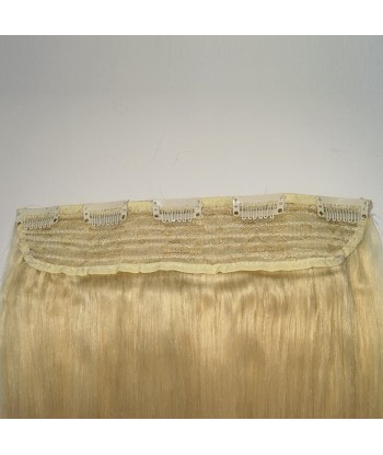 Rechte blonde clip extensie platinum mono max volumestip hantent personnes