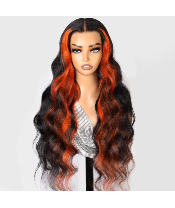 13x4 Lace Body Wave 1B/Ginger 200% Voorgesneden, pre-Léclairci, zonder lijm la chaussure