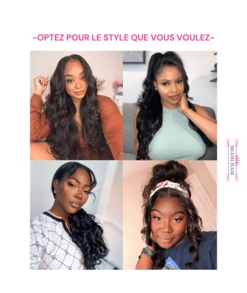 Miami Hairflex 6x4 Body Wave 250% HD -pruik l'achat 