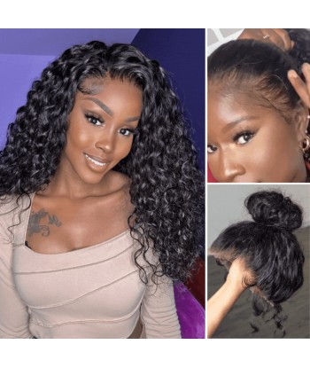 Confort Aéré Perruque Curly Water Wave Sans Colle avec Tulle Pré-découpé 5x5 – Soin du Cuir Chevelu ouvre sa boutique