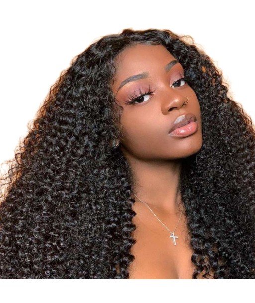 Front lace 4x4" Kinky Curly Brun Foncé du meilleur 