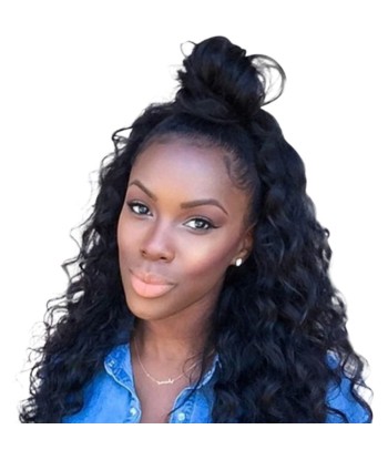 Front lace 4x4" Loose Wave Brun Foncé Pour