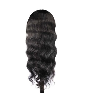 Perruque Naturelle à Frange Body Wave Brun Foncé sur le site 